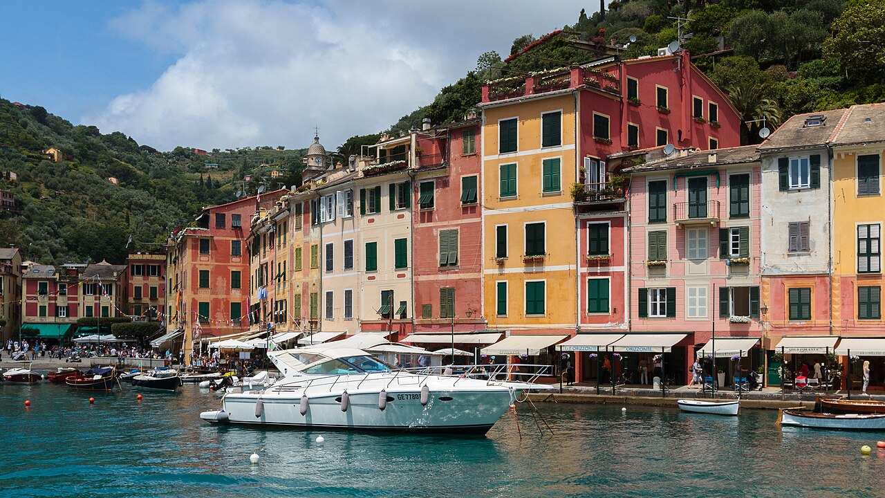 Portofino harbour on the Ligurian coast